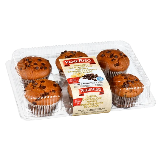 PaneRiso Banana Chocolate Chip Muffins packaging