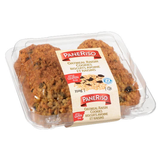 PaneRiso Oatmeal Raisin Cookies packaging